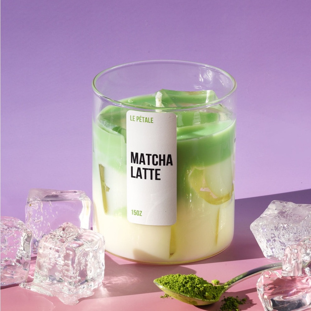 LE PÉTALE Matcha Latte Candle 15 oz - Picture 2 of 6